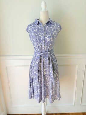 Boden Atlantic Ocean Paisley Bud Dress 8